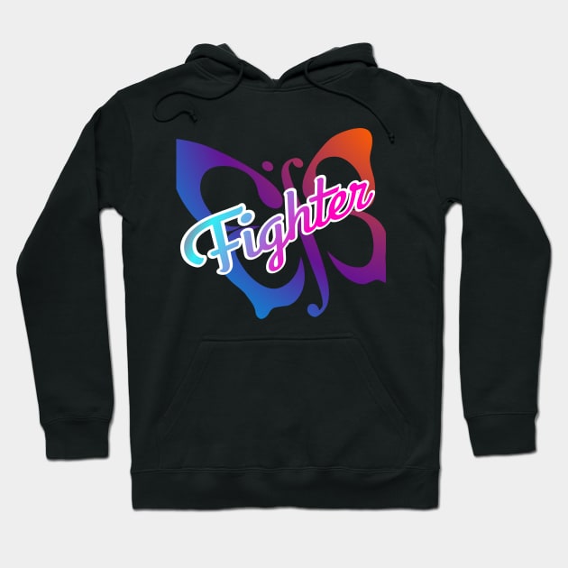 Fighter Butterfly Hoodie by Courtney's Creations